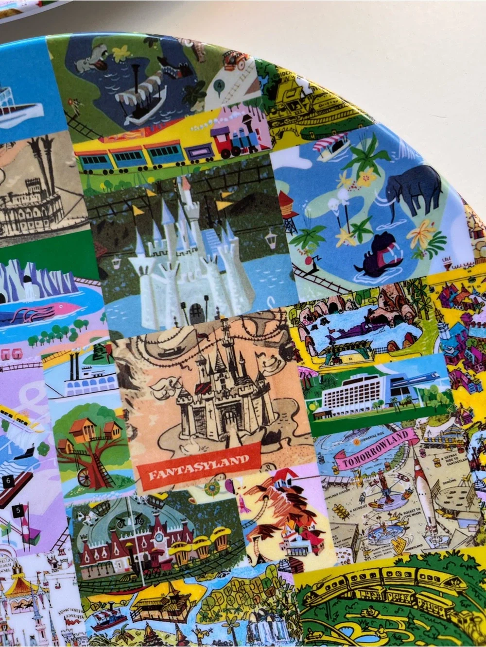 Disney Parks Retro Art Melamine Plates-set of two